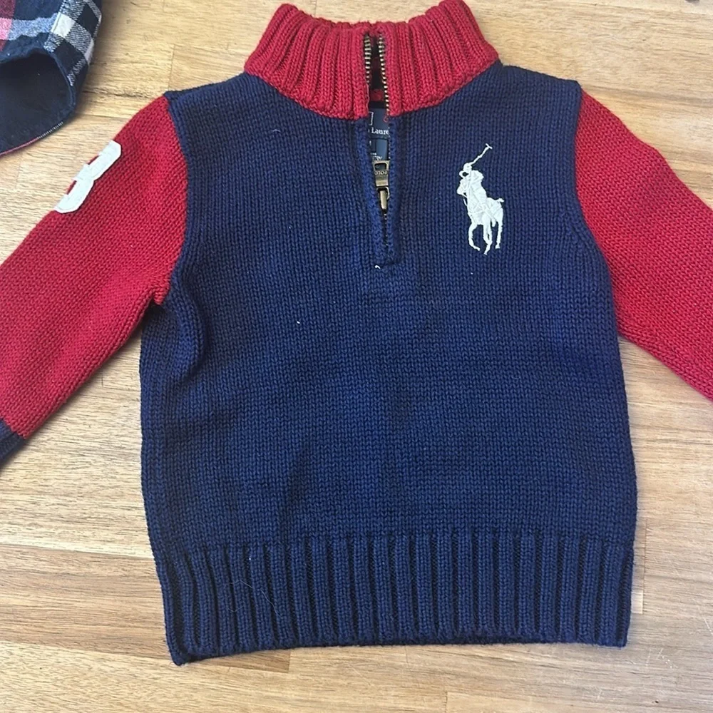 POLO RALPH LAUREN vintage  lined shirt and sweater bundle